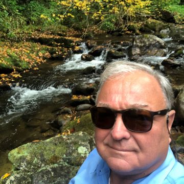 Ron Autrey selfie at a stream